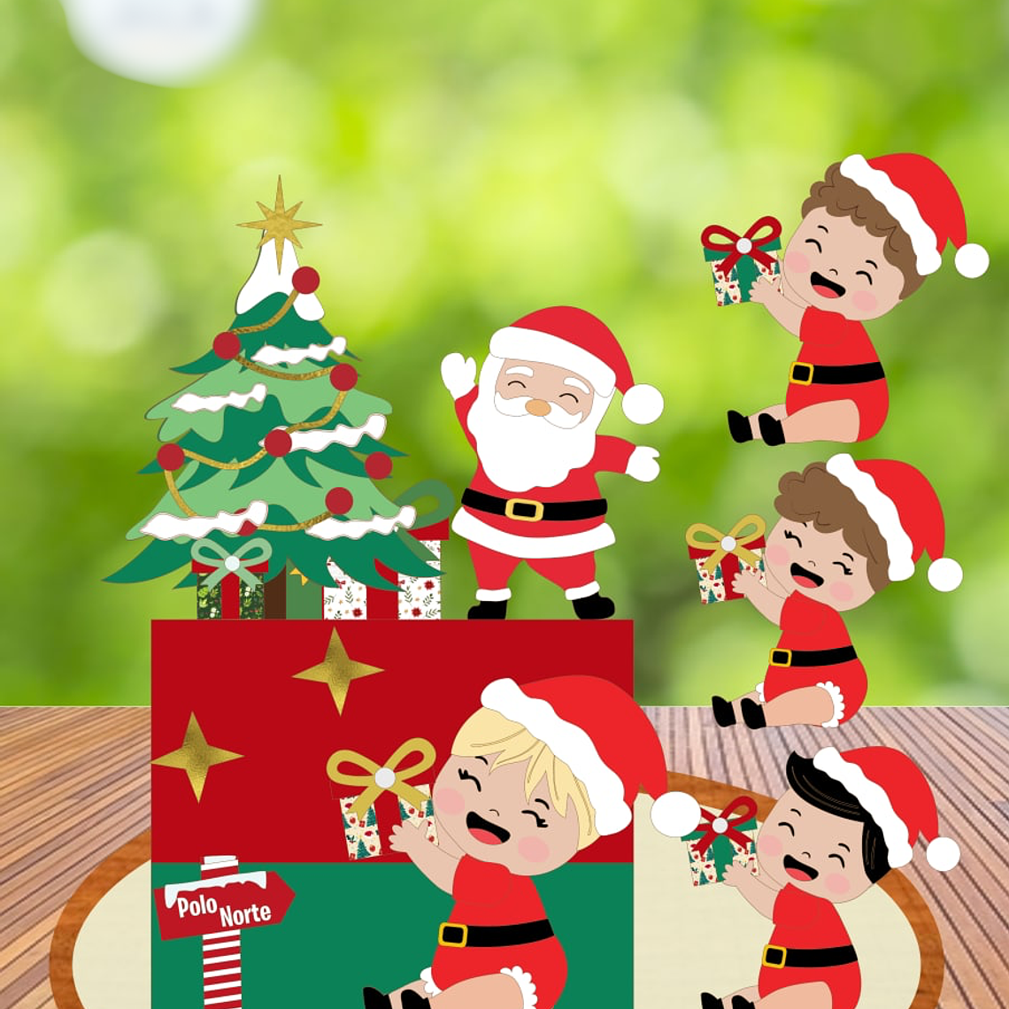 topo de bolo - baby natalino 1