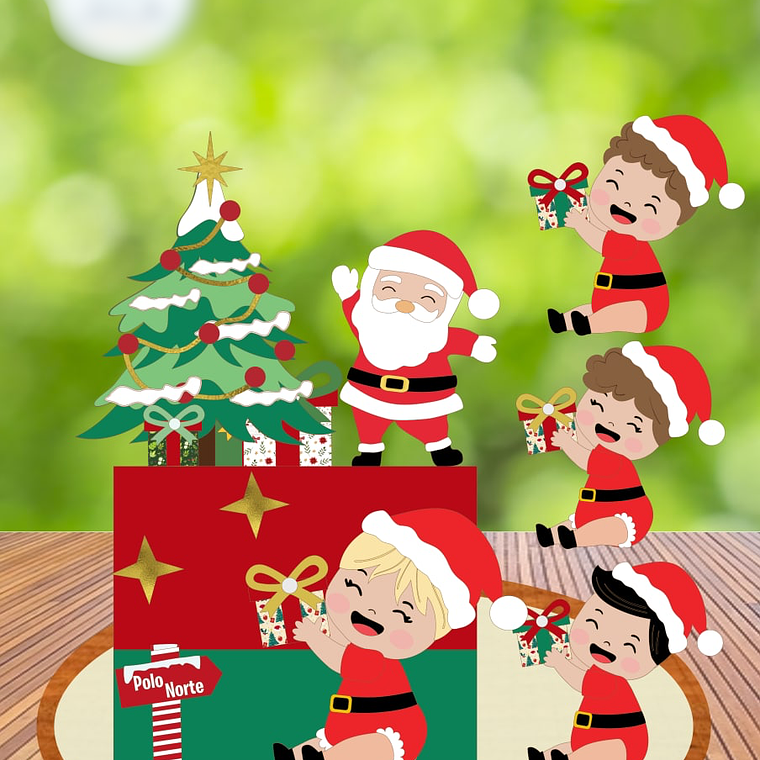 topo de bolo - baby natalino 1