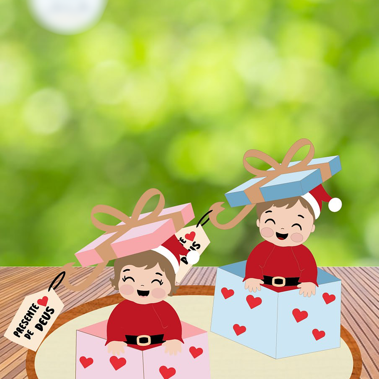 TOPO DE BOLO - bebe presente de Deus 1