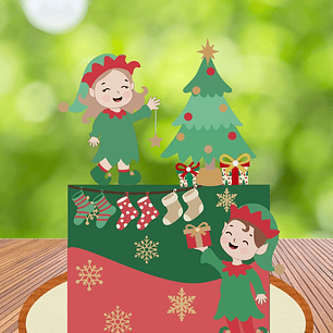 TOPO DE BOLO - duende cute