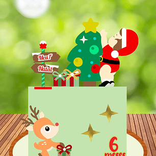 TOPO DE BOLO - Natal bebê