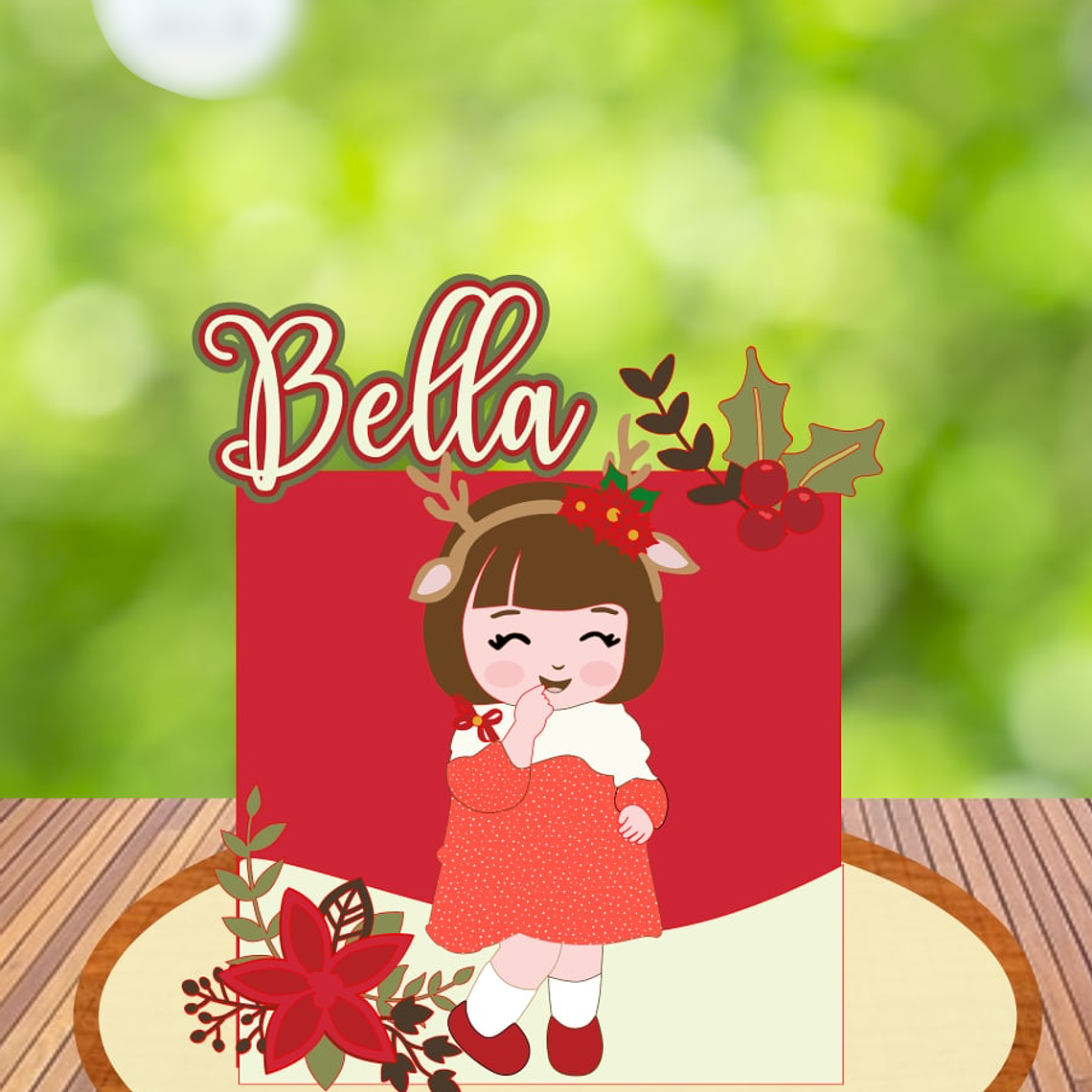 TOPO DE BOLO - natal encantando menina 1