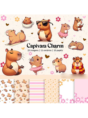Kit Digital Capivara Charm
