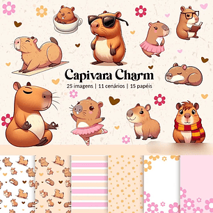 Kit Digital Capivara Charm