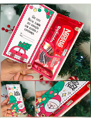 Arquivo Natal Noel Capa para Barra 80g