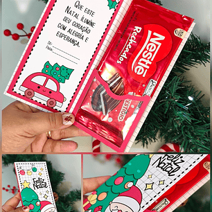 Arquivo Natal Noel Capa para Barra 80g
