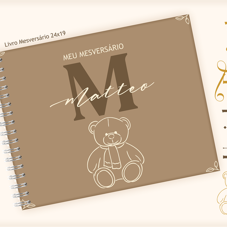 Arquivo Encadernação Baby Ursinho Elegante 7