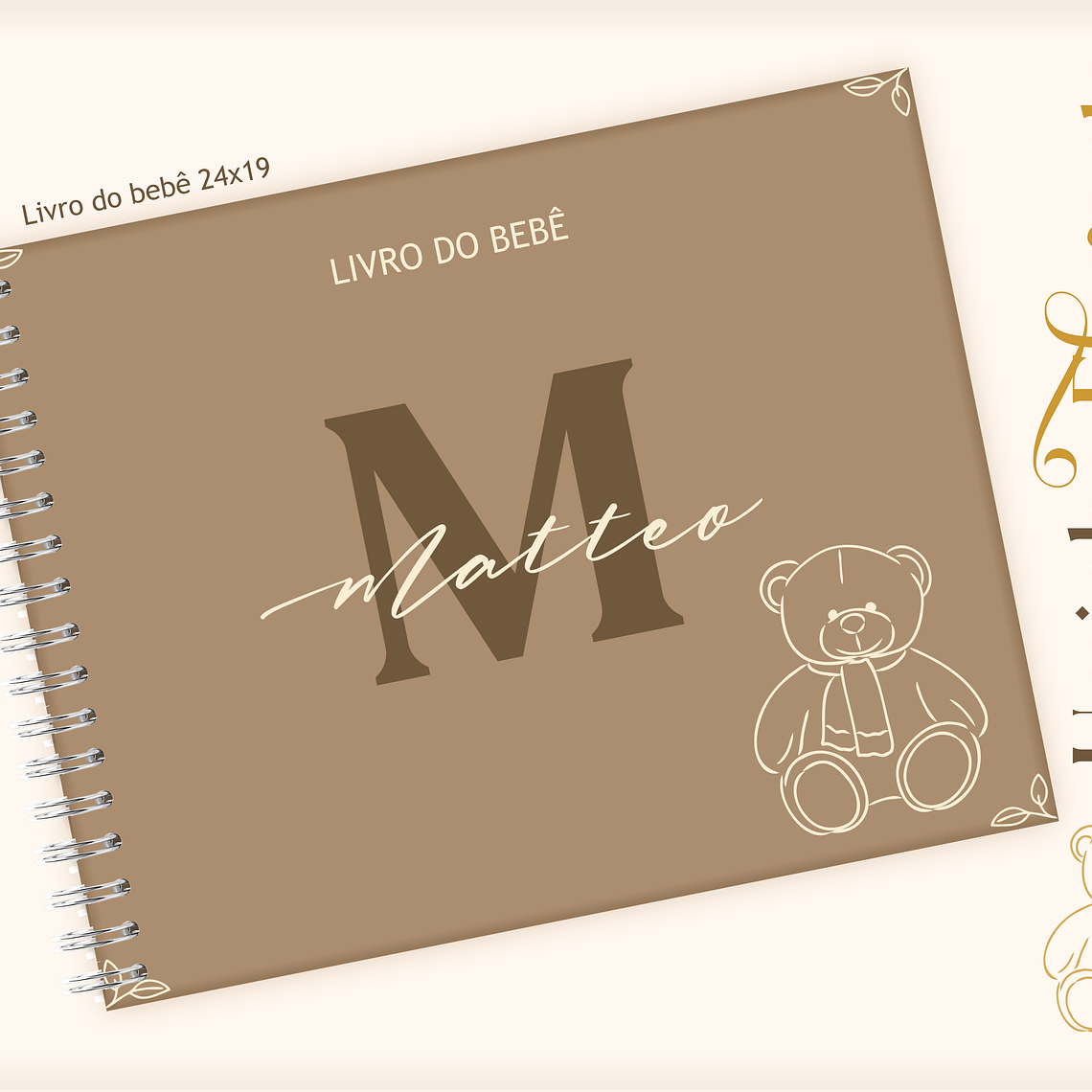 Arquivo Encadernação Baby Ursinho Elegante 9