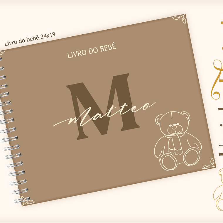 Arquivo Encadernação Baby Ursinho Elegante 9