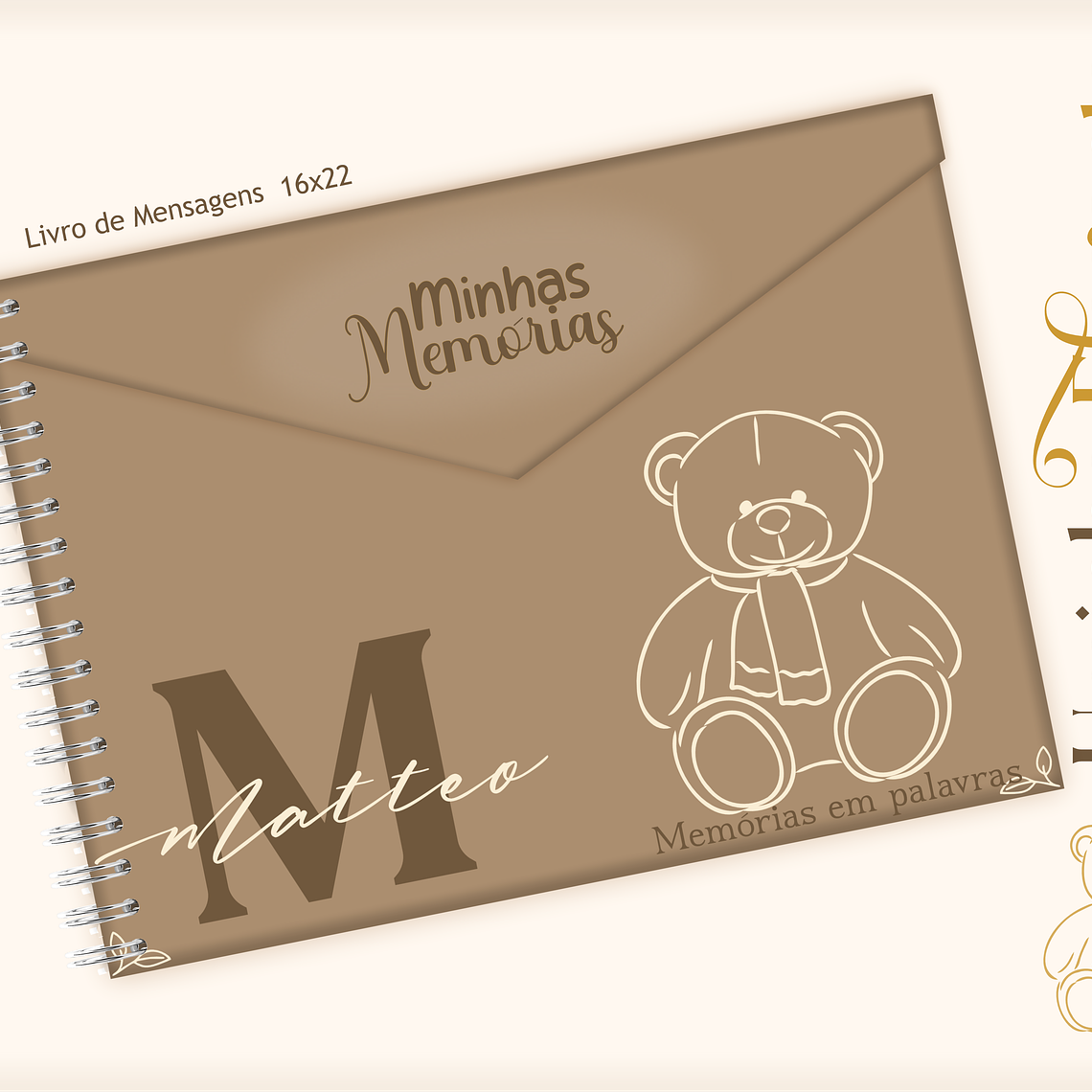 Arquivo Encadernação Baby Ursinho Elegante 10