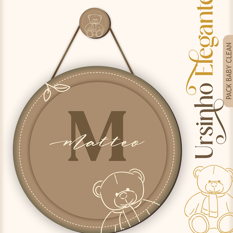 Arquivo Encadernação Baby Ursinho Elegante 11