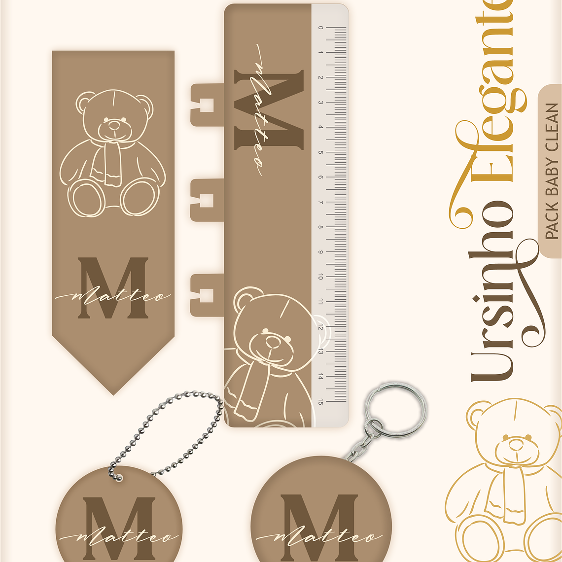 Arquivo Encadernação Baby Ursinho Elegante 16