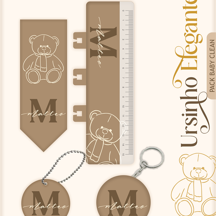 Arquivo Encadernação Baby Ursinho Elegante 16