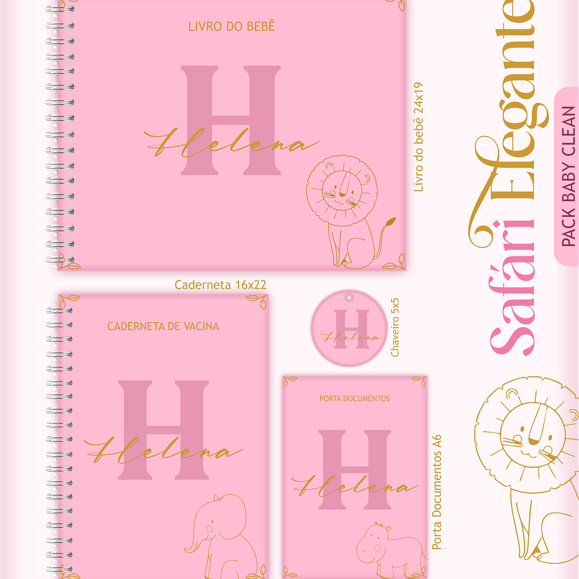 Arquivo Encadernação Baby Safari Clean 1