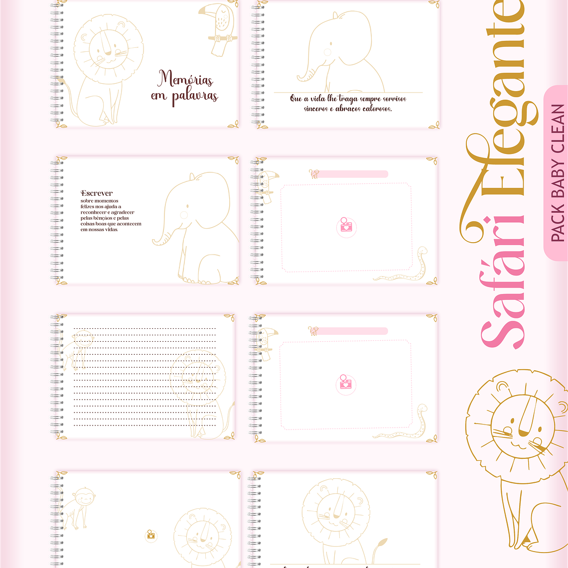 Arquivo Encadernação Baby Safari Clean 19