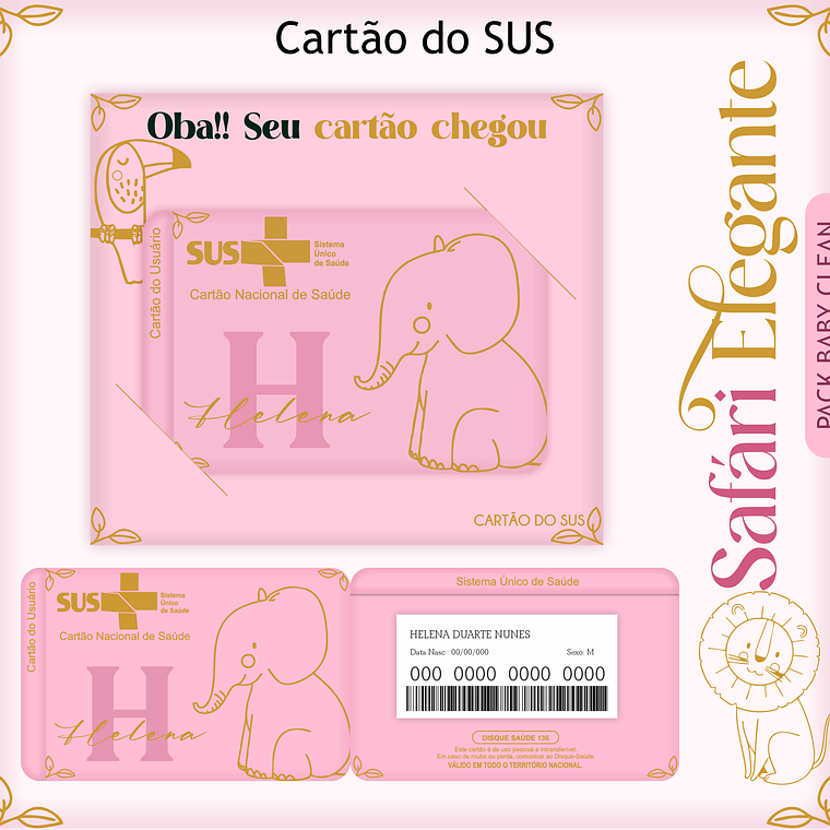 Arquivo Encadernação Baby Safari Clean 20