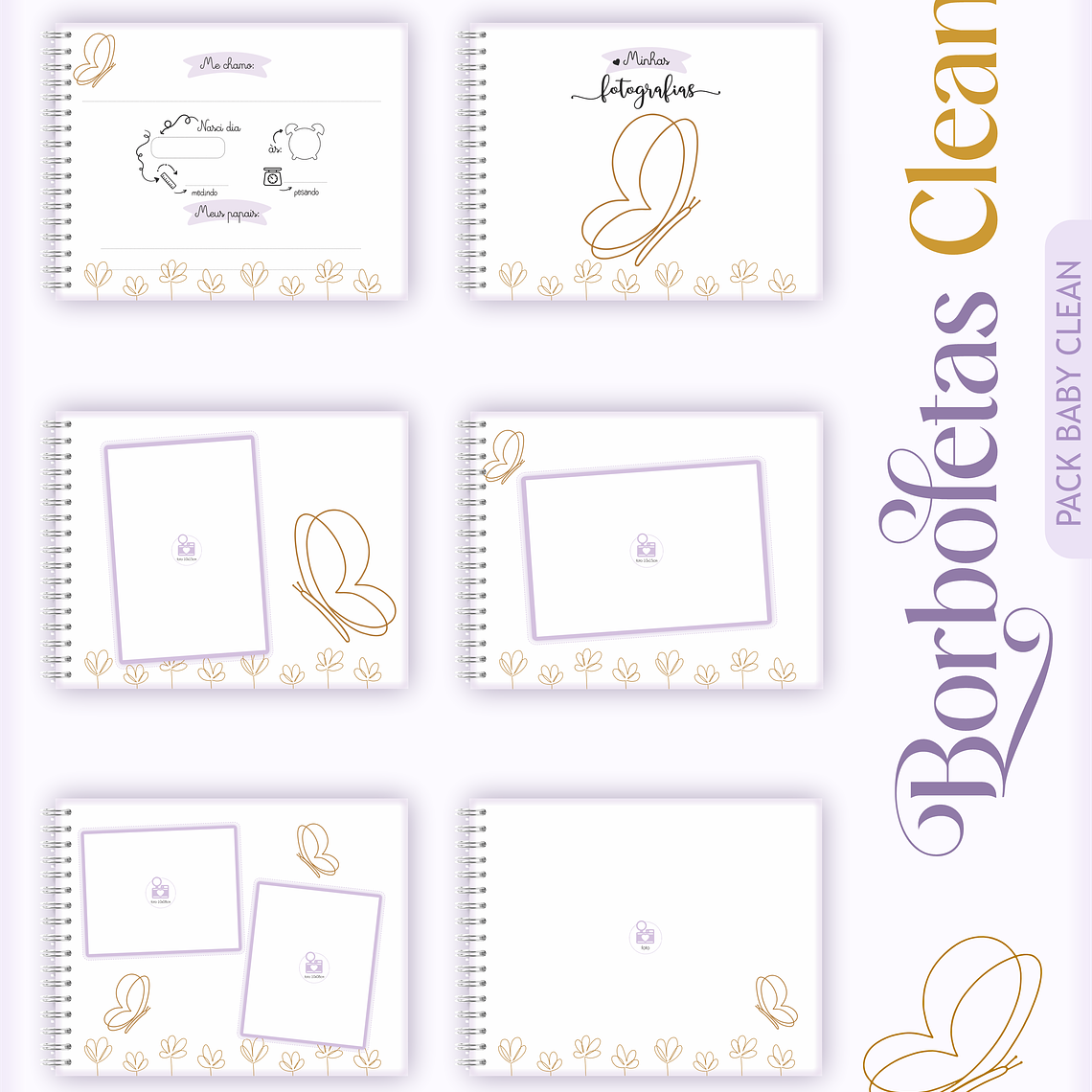 Arquivo Encadernação Baby Borbolea Clean 2