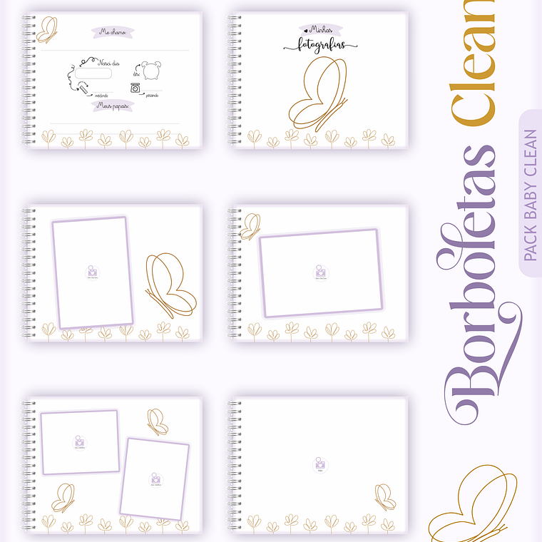Arquivo Encadernação Baby Borbolea Clean 2
