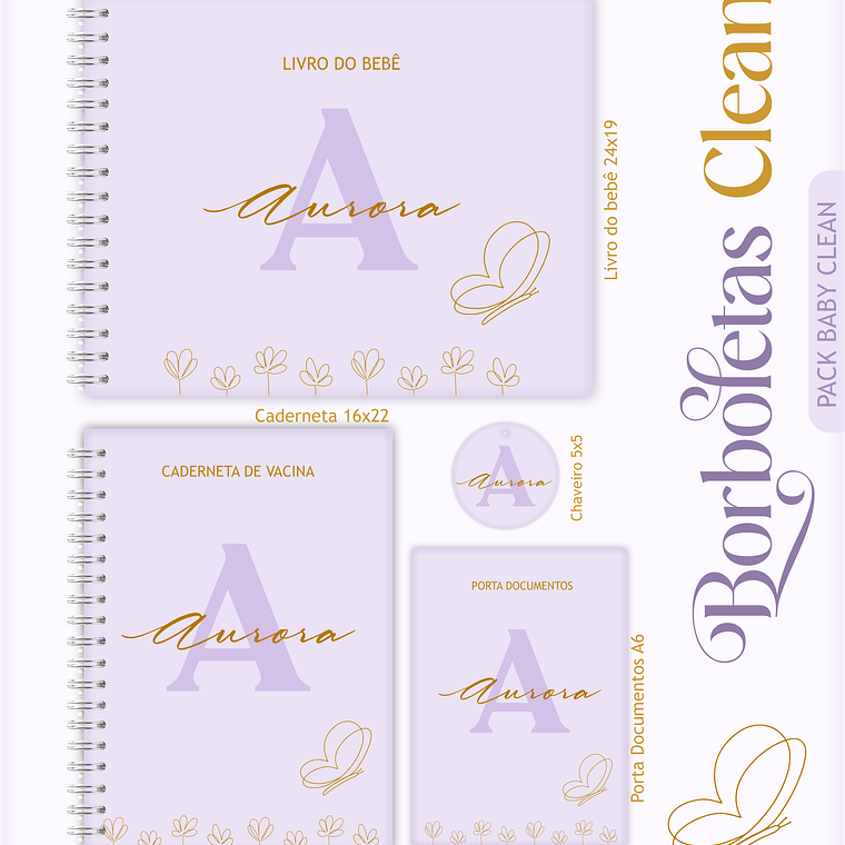 Arquivo Encadernação Baby Borbolea Clean 1