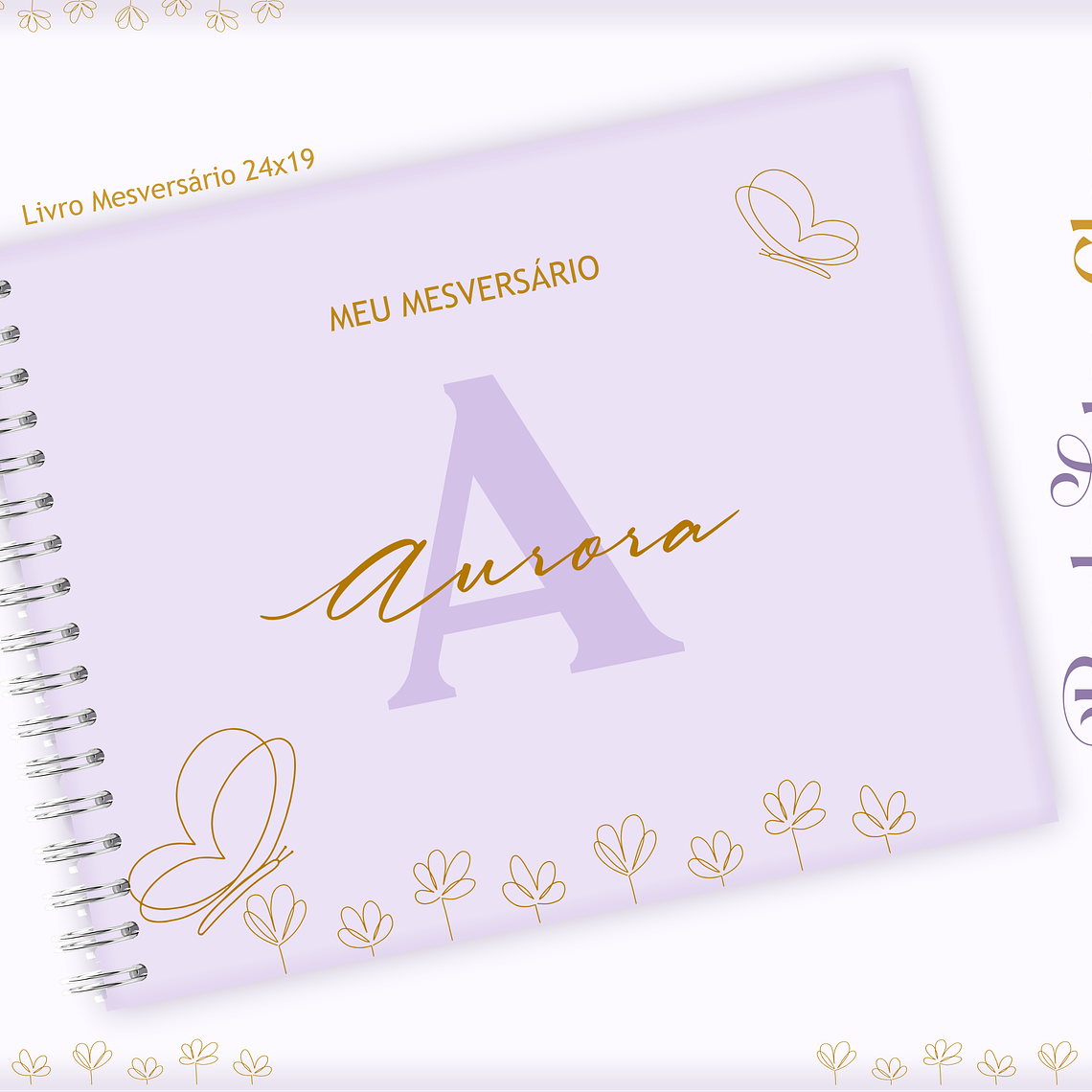 Arquivo Encadernação Baby Borbolea Clean 3