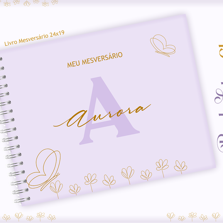 Arquivo Encadernação Baby Borbolea Clean 3