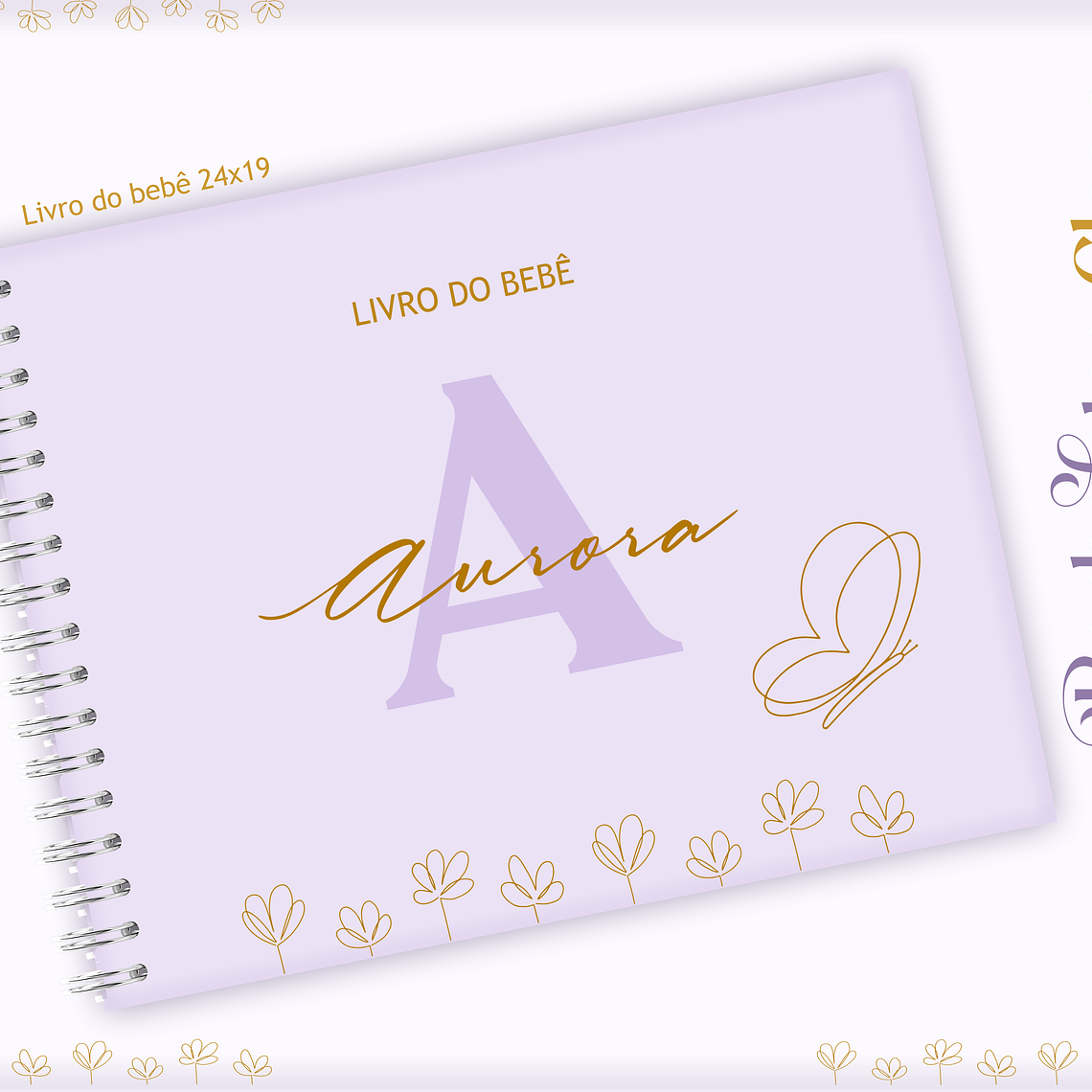 Arquivo Encadernação Baby Borbolea Clean 4