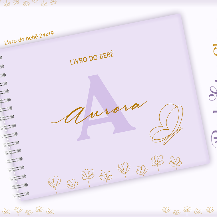 Arquivo Encadernação Baby Borbolea Clean 4