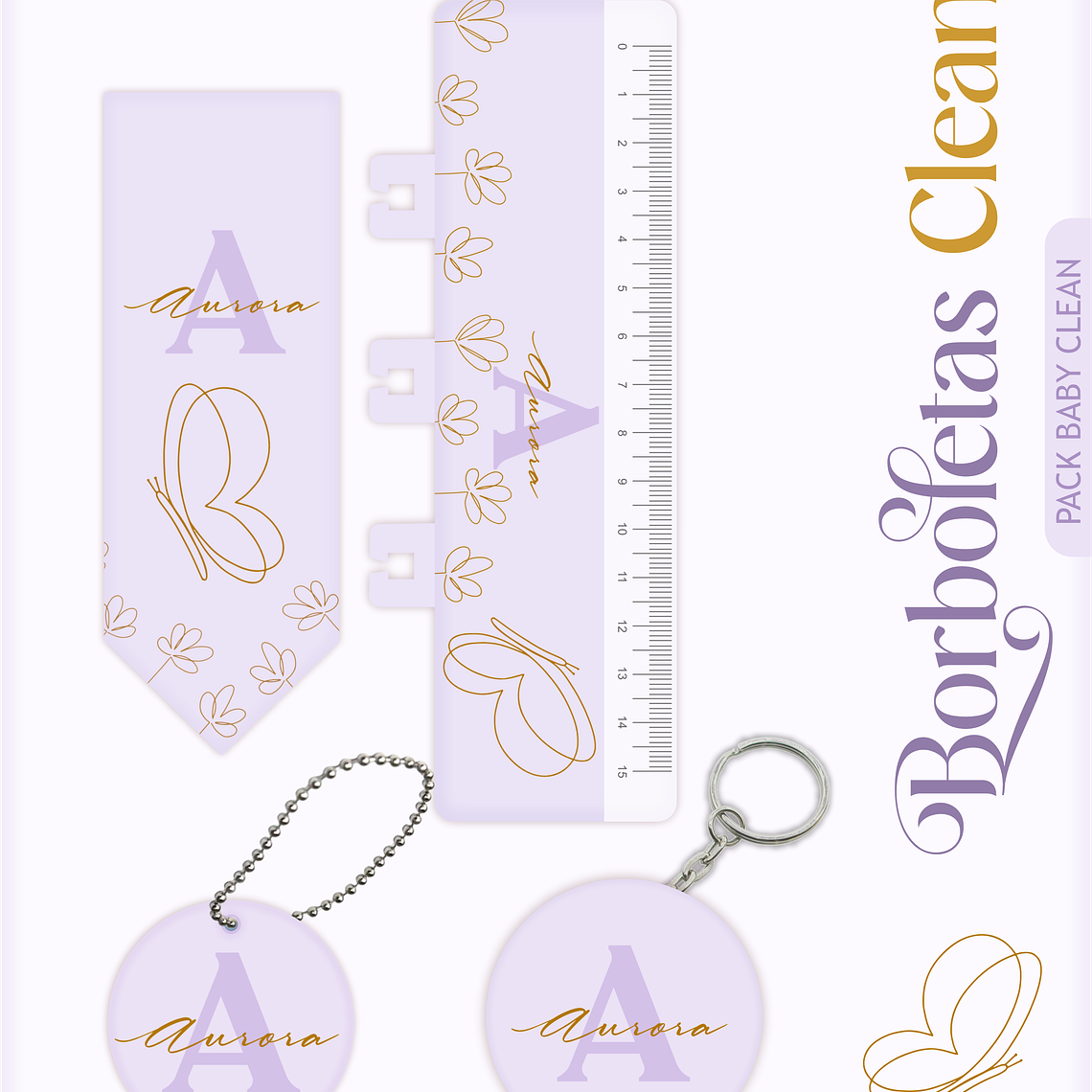 Arquivo Encadernação Baby Borbolea Clean 18