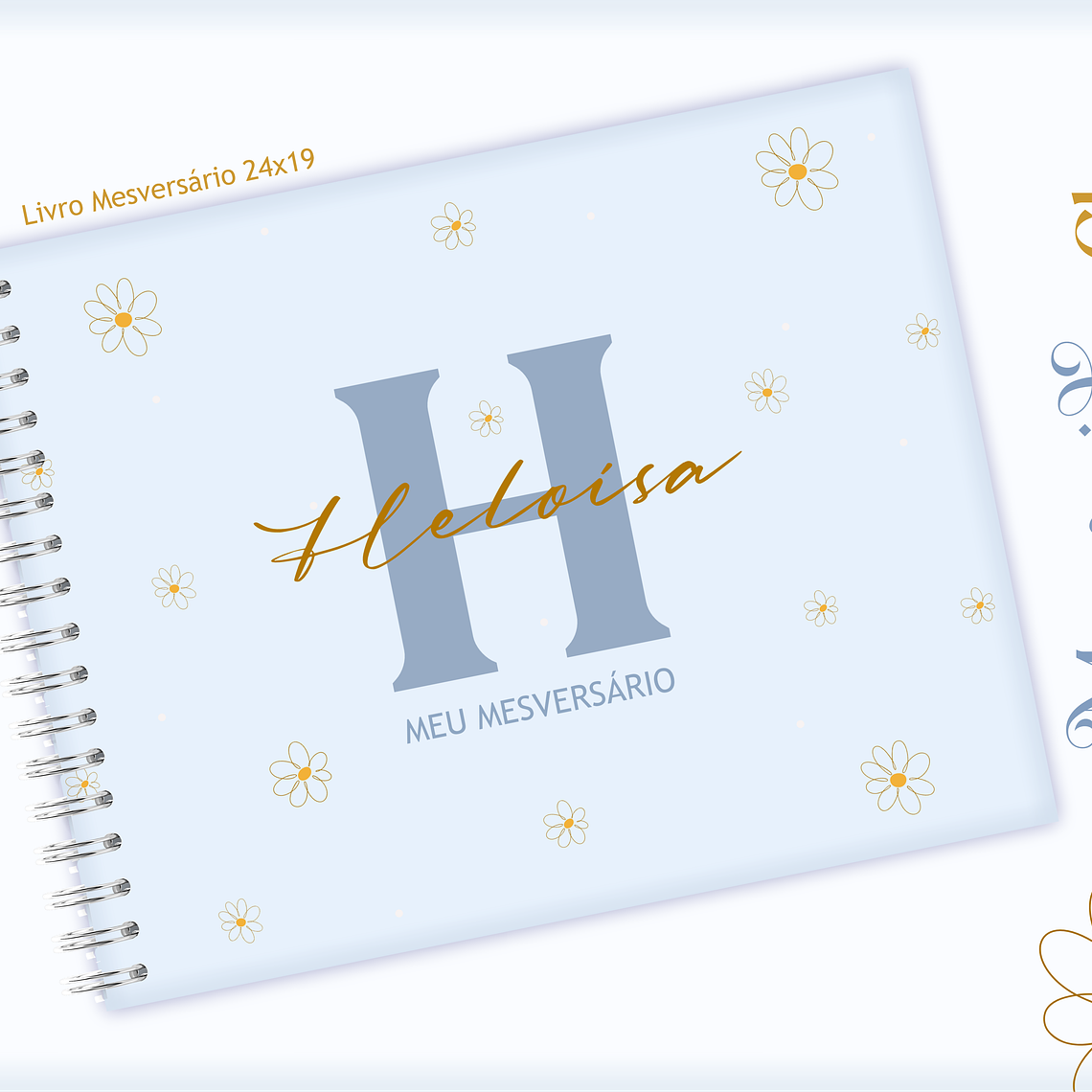 Arquivo Encadernação Baby Margaridas Clean 4