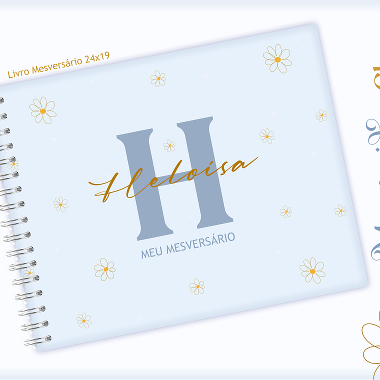 Arquivo Encadernação Baby Margaridas Clean 4