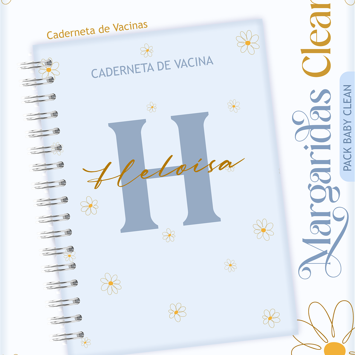 Arquivo Encadernação Baby Margaridas Clean 6