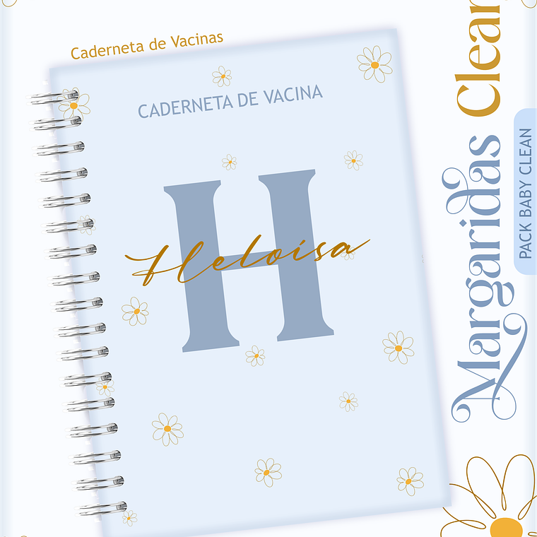 Arquivo Encadernação Baby Margaridas Clean 6