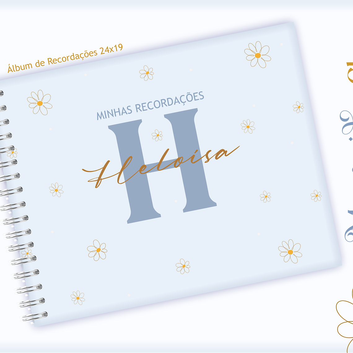 Arquivo Encadernação Baby Margaridas Clean 7