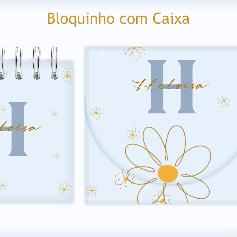 Arquivo Encadernação Baby Margaridas Clean 8