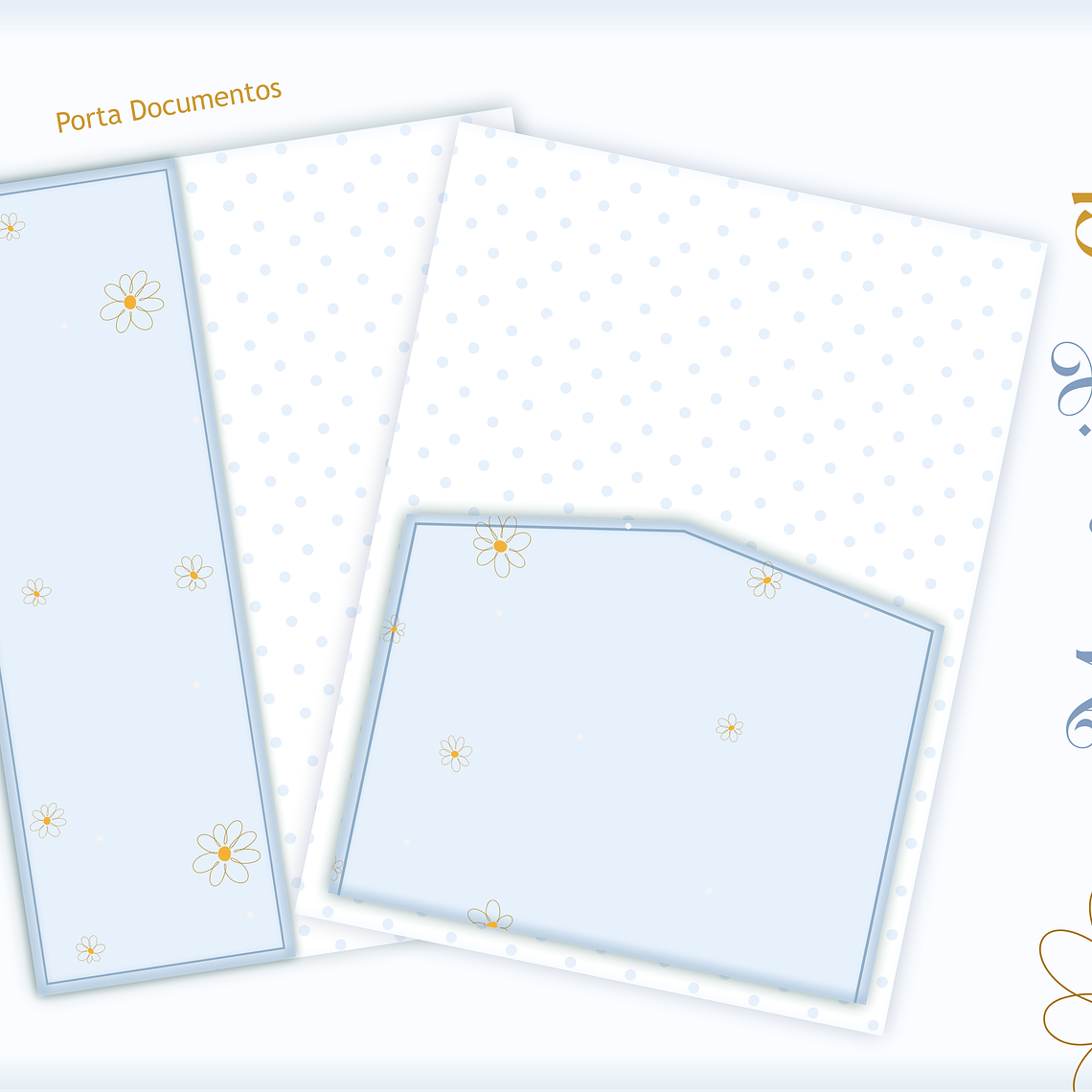 Arquivo Encadernação Baby Margaridas Clean 10