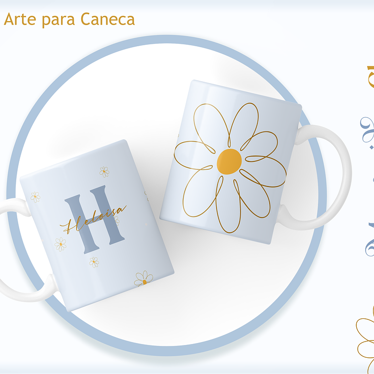 Arquivo Encadernação Baby Margaridas Clean 13