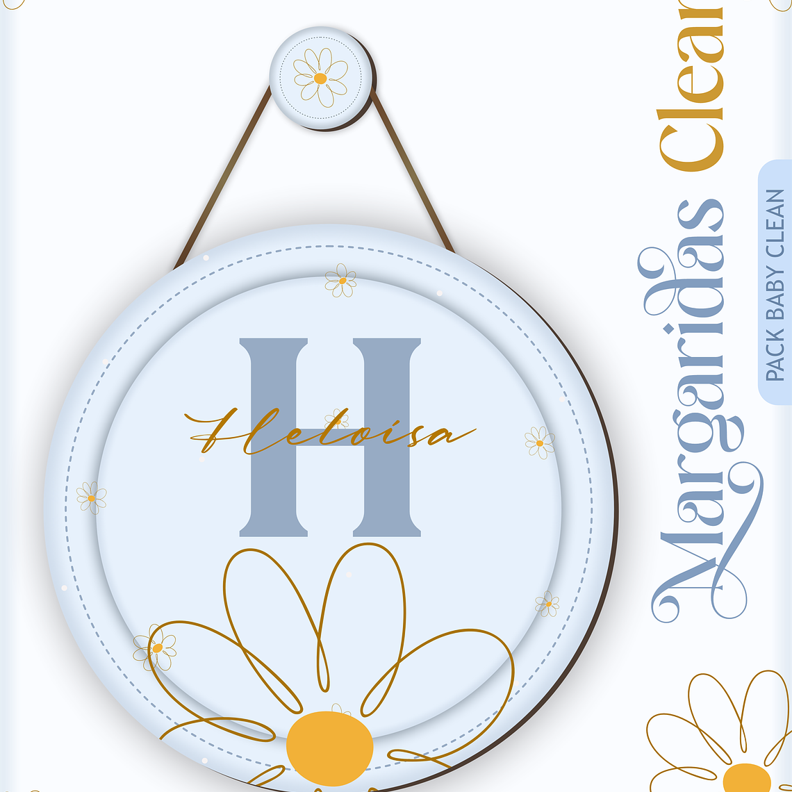 Arquivo Encadernação Baby Margaridas Clean 14