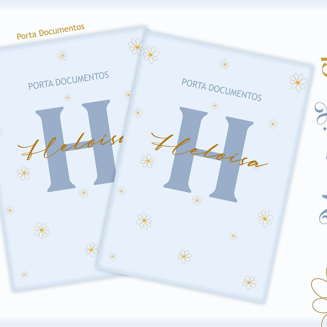 Arquivo Encadernação Baby Margaridas Clean 16