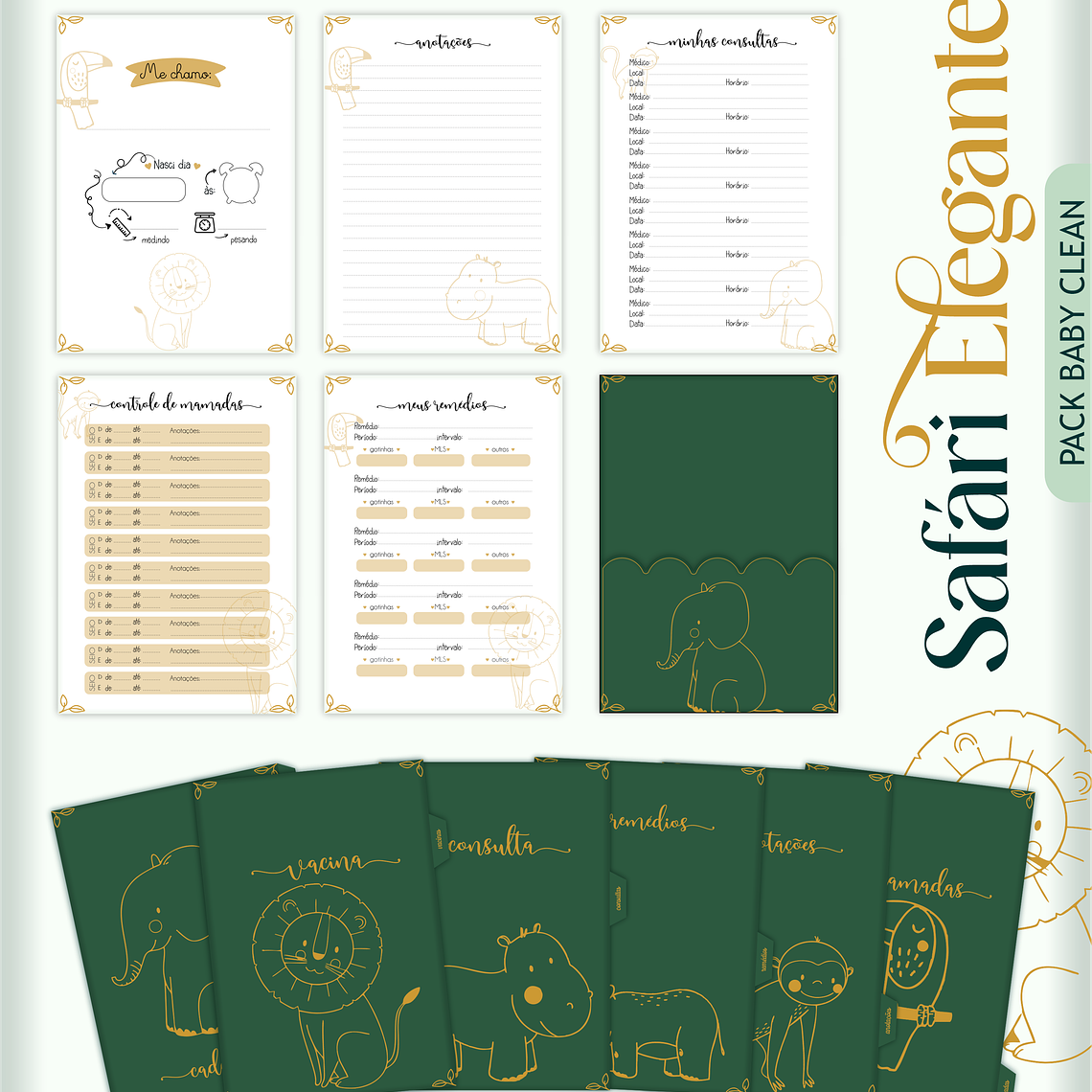 Arquivo Encadernação Baby Safari 6