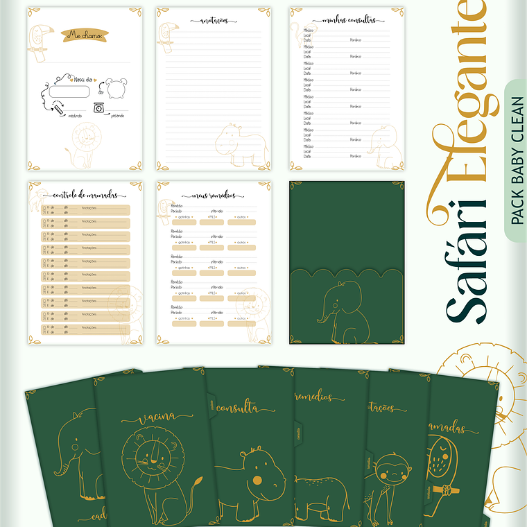 Arquivo Encadernação Baby Safari 6