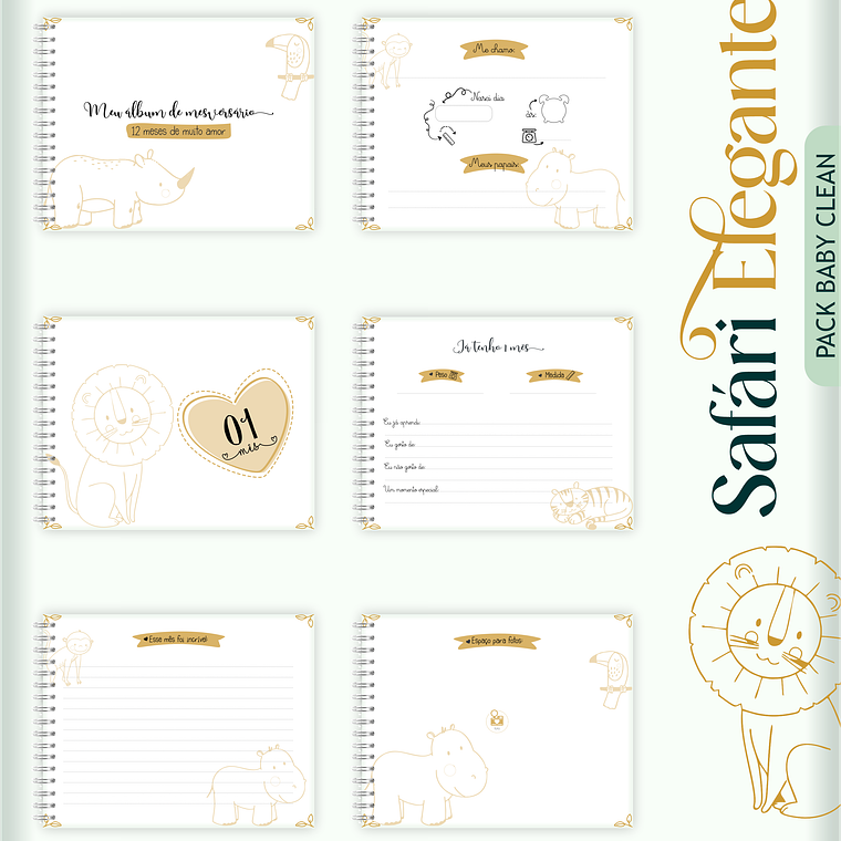 Arquivo Encadernação Baby Safari 15