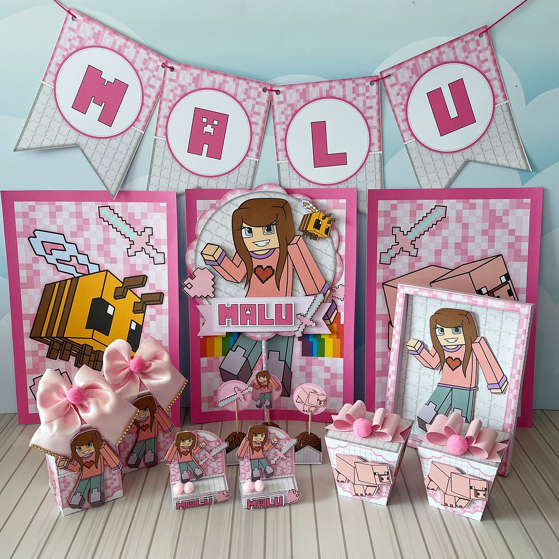 Arquivo de Corte Minecraft Rosa 1