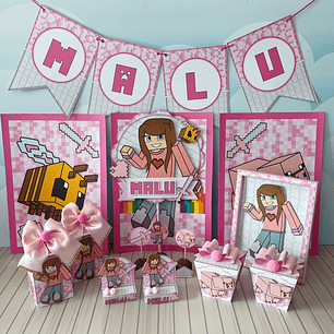 Arquivo de Corte Minecraft Rosa