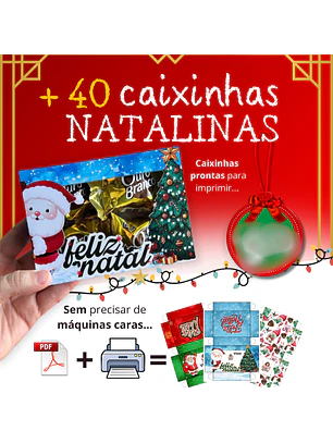 +40 Caixinhas Natalinas Prontas Para Imprimir