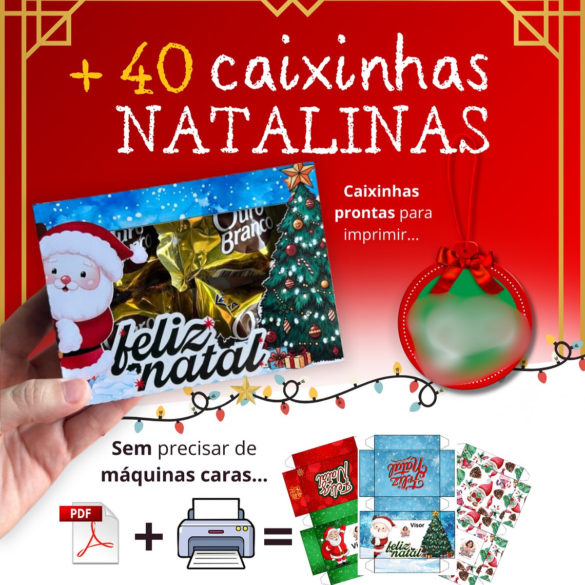 +40 Caixinhas Natalinas Prontas Para Imprimir 1