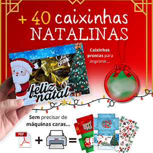 +40 Caixinhas Natalinas Prontas Para Imprimir