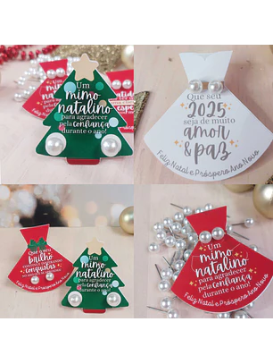 Arquivo Natal Card Brinco Árvore e Vestido