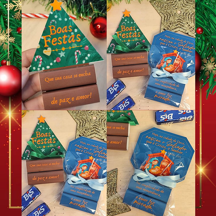 Card e Bis Árvore de Natal e Jesus  1