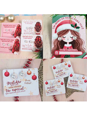 Card Retangular Brinco Natal 