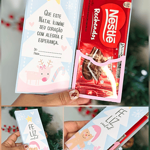 Arquivo Natal Capa para Barra Candy 80g